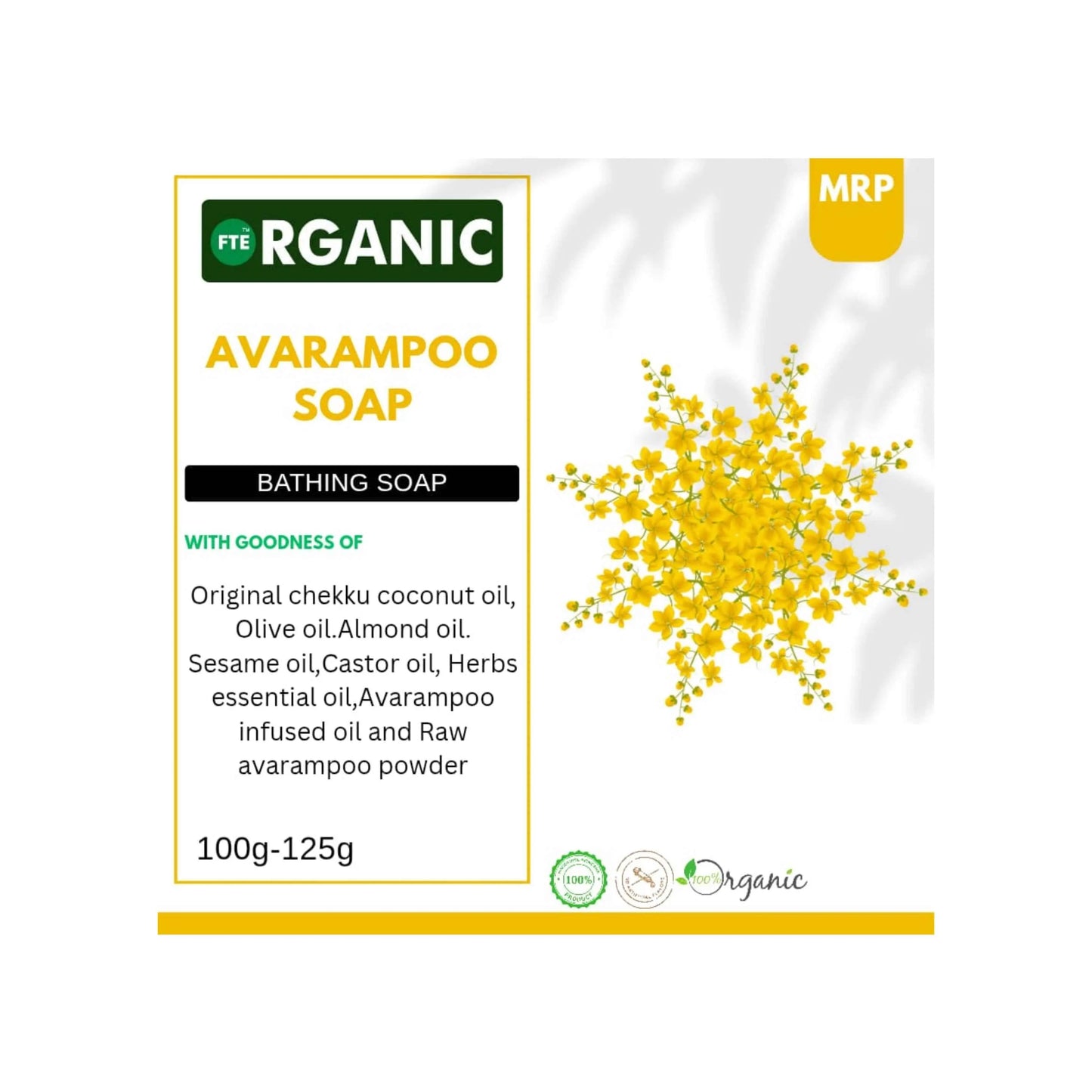 FTE Organic Avarampoo soap - FTEOrganic.com