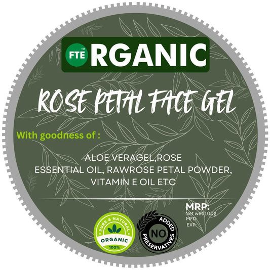 FTE Organic Rose petal face gel - FTEOrganic.com