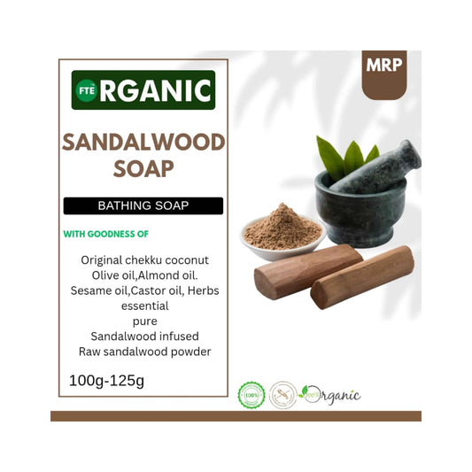FTE Organic Sandalwood soap - FTEOrganic.com